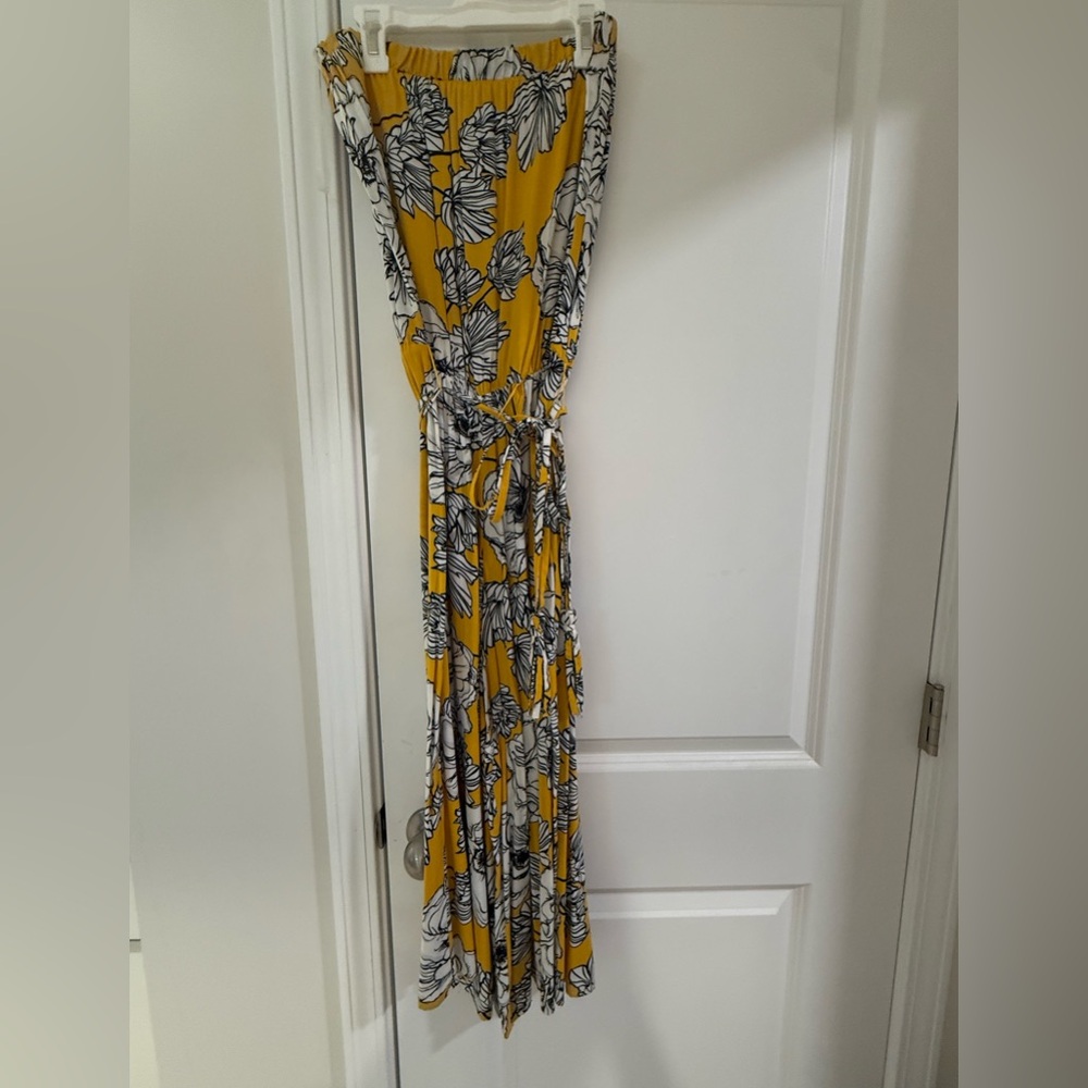 Tropical Yellow Floral Jumpsuit